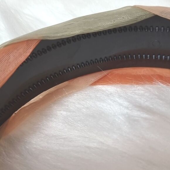 FALL COLORS BRAIDED MESH GLASS BEADED JEWELED HEADBAND - Picture 7 of 8